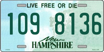 NH license plate 1098136
