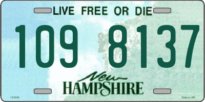 NH license plate 1098137