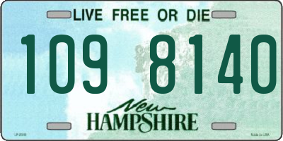 NH license plate 1098140