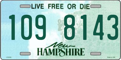 NH license plate 1098143