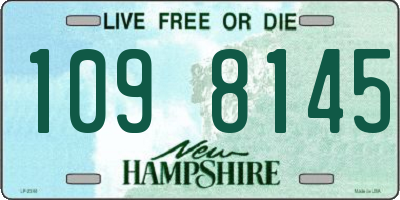 NH license plate 1098145