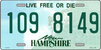 NH license plate 1098149