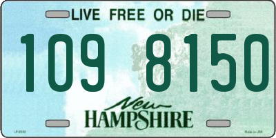 NH license plate 1098150