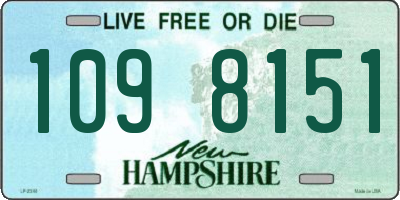 NH license plate 1098151