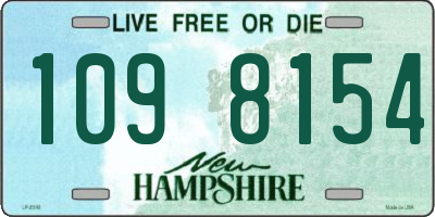 NH license plate 1098154