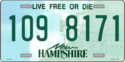 NH license plate 1098171