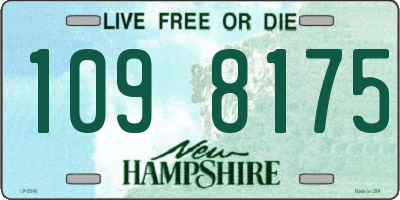 NH license plate 1098175