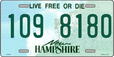 NH license plate 1098180