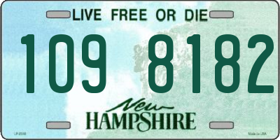NH license plate 1098182