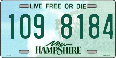 NH license plate 1098184
