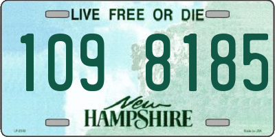 NH license plate 1098185