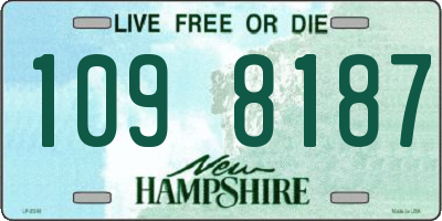 NH license plate 1098187