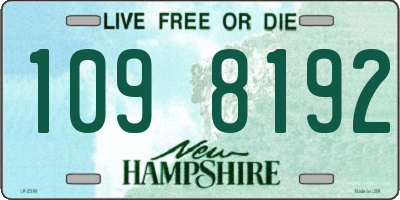 NH license plate 1098192