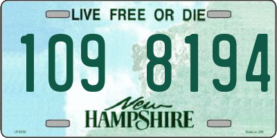 NH license plate 1098194