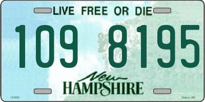 NH license plate 1098195