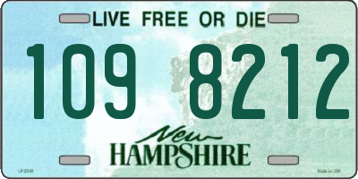 NH license plate 1098212