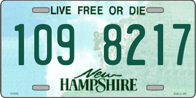 NH license plate 1098217
