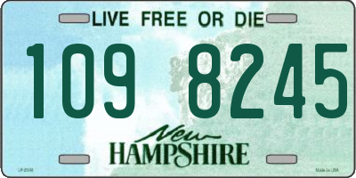 NH license plate 1098245