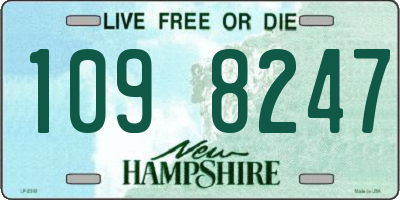 NH license plate 1098247