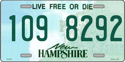 NH license plate 1098292