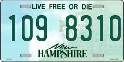 NH license plate 1098310