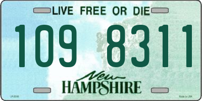 NH license plate 1098311