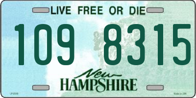 NH license plate 1098315
