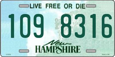 NH license plate 1098316