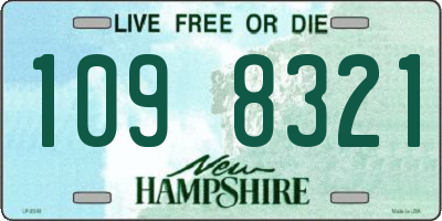 NH license plate 1098321