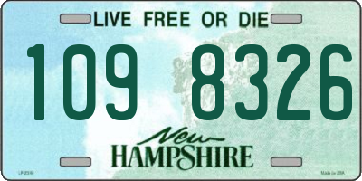 NH license plate 1098326