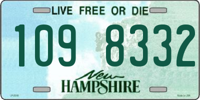 NH license plate 1098332