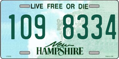 NH license plate 1098334