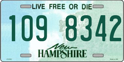 NH license plate 1098342