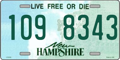 NH license plate 1098343
