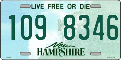 NH license plate 1098346