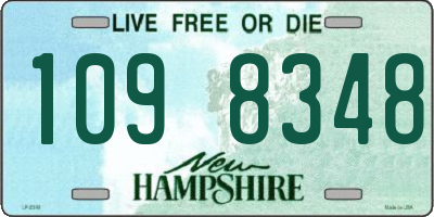 NH license plate 1098348
