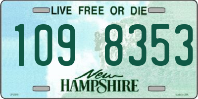 NH license plate 1098353