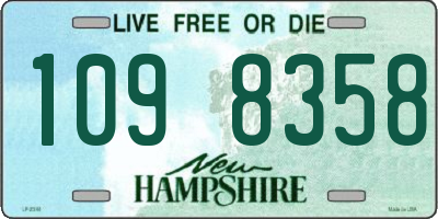 NH license plate 1098358