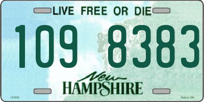 NH license plate 1098383