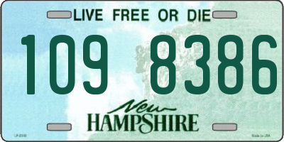 NH license plate 1098386