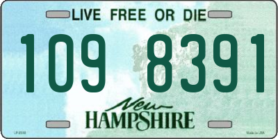 NH license plate 1098391