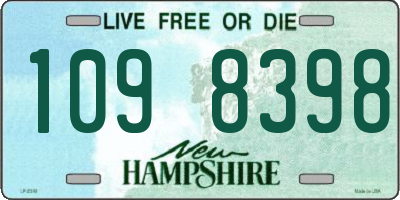 NH license plate 1098398