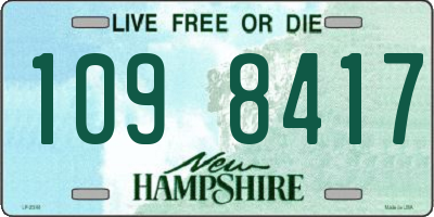 NH license plate 1098417