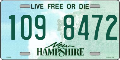 NH license plate 1098472