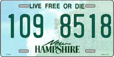 NH license plate 1098518