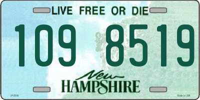 NH license plate 1098519