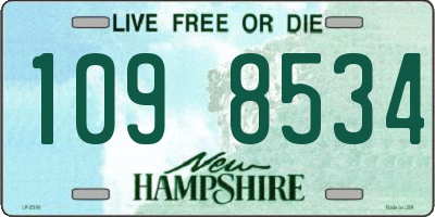 NH license plate 1098534