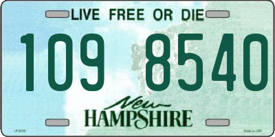 NH license plate 1098540