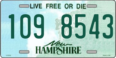 NH license plate 1098543