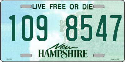 NH license plate 1098547